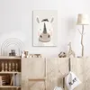 Leinwand Bilder 40x60 cm - Kinder Beige - Rhinozeros, Produktbild-Vorschau 4