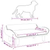 vidaXL Hundebett Creme 70x40x24 cm Stoff Produktbild-Vorschau 8