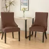 MEBLE ODNOWA Stuhlhusse TOSCANA Velours Braun – elastischer Produktbild-Vorschau 2