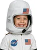A child wearing an astronaut costume, including a helmet and suit, against a white background. Anteprima dell’immagine prodotto
