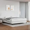 Łóżko Kontynentalne, Białe, 180X200 Cm, Obite Sztuczną Podgląd zdjęcia produktu 2