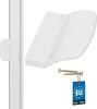 A white plastic balcony door handle and two screws are shown against a white background. A blue tag with 'MADE IN EU' and 'kotarbau' is attached to the screws. Náhľad obrázku produktu