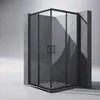 SONNI 120x120x195cm nero angolo doccia porta scorrevole Anteprima dell’immagine prodotto 1