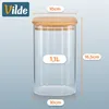 Vilde | Barattoli in vetro con coperchio in bambù - Set da Anteprima dell’immagine prodotto 5