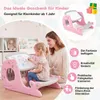 COSTWAY 4-in-1 kinderstatief met bankje en whiteboard, Productafbeelding-voorbeeld 8
