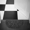 Hartgummi Fußmatte Ornamente halbrund 40x60 cm schwarz Produktbild-Vorschau 4