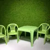 Kindermonoblock SET lime green 4xStuhl Sedia Baby 1xTisch Produktbild-Vorschau 1