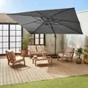 Ombrellone rettangolare decentrato, 3x4m, Grigio Anteprima dell’immagine prodotto 7