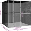 vidaXL Vogelkäfig Anthrazit 209 x 202 x 214 cm Verzinkter Produktbild-Vorschau 5