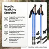 Aluminium Wanderstöcke 2er Set Blau Nordic Walking Stöcke Produktbild-Vorschau 2