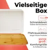 Lumaland Cuisine Brotkasten Brotdose aus Metall mit Bambus Produktbild-Vorschau 2