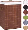 vidaXL Bambus-Wäschekorb mit 2 Fächern Braun 72 L Produktbild-Vorschau 1