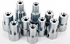A collection of metal cylindrical tools with holes in the center, arranged on a white background. Náhled obrázku produktu