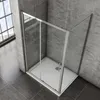 90X120cm Duschkabine Eckeinstieg Schiebetür Duschabtrennung Produktbild-Vorschau 2