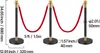A diagram showing stanchions and ropes with dimensions. Produktbild-Vorschau