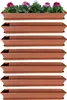 6er Blumenkasten Set Balkonkasten Pflanzkasten Terracotta Produktbild-Vorschau 1