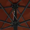 Close-up view of the underside of a parasol, showing the central pole, ribs, and fabric. Produktbild-Vorschau
