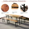 Faltbare Bierzeltgarnitur 220cm,3-teilig:1 Klapptisch+2 Produktbild-Vorschau 2