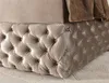 Čalouněná manželská postel 200x200 WANEKA - béžová + topper Náhled obrázku produktu 3