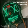 Maschera di Halloween Purge LED verde - Maschera Anteprima dell’immagine prodotto 6