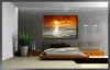 Obraz na plátne Pláž pri východe slnka 120x80 cm zarámovaný Náhľad obrázku produktu 3