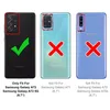 A collage of three phone backs showing compatibility information for a phone case. Produktbild-Vorschau