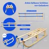 Slitte pieghevoli Slitta in legno con schienale Gagadumi Anteprima dell’immagine prodotto 3