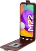Mobigear  Samsung Galaxy M22 Hülle Flipcase - Braun Produktbild-Vorschau 2