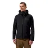 Schwarze Softshelljacke von Berghaus; Modell Ridge-Roamer; getragen von einem Mann mit Kapuze. Anteprima dell’immagine prodotto