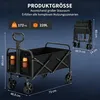 HAUSPROFI 220L Bollerwagen faltbar offroad schwarz, Produktbild-Vorschau 3