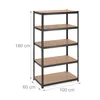 Relaxdays Schwerlastregal, HxBxT: 180x100x60 cm, 1250 kg Produktbild-Vorschau 4