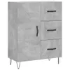 Highboard Betongrau 69,5x34x180 cm Holzwerkstoff Produktbild-Vorschau 7