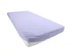 A light purple fitted sheet is shown on a mattress against a white background. Produktbild-Vorschau