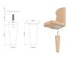 Diagrams and an illustration showing furniture legs and their assembly. Produktbild-Vorschau