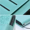 Collage of close-up shots of a green book-style phone case. Náhled obrázku produktu