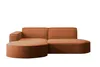 A studio shot of a modular, corduroy sofa in a warm brown color, against a white background. Produktbild-Vorschau