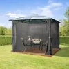 TOOLPORT Gazebo da Giardino 3x3 m Telaio in Alluminio Tetto Anteprima dell’immagine prodotto 2