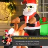 HOMCOM Aufblasbarer Weihnachtsmann auf einem Motorrad 165 Produktbild-Vorschau 4