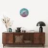 Wanduhr - Rund - Glasuhr - Modern Grafik Blume - 30x30cm - Produktbild-Vorschau 7