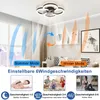 ZMH LED Wentylator sufitowy 40W cichy z lampą pilotem Podgląd zdjęcia produktu 2
