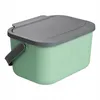 Poubelle de tri4,5 L Avec Couvercle Et Poignée Vert-Gris Voir les images du produit 3