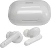 A white charging case and two white wireless earbuds are displayed against a white background. Náhled obrázku produktu