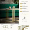 Table Basse Antalia - Structure Dorée Élancée Et Plateau Voir les images du produit 16