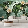 Vlies fototapete Blumen Weltkarte Grün 100x70 cm Feeby Grün Produktbild-Vorschau 2