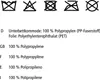 Care symbols and material composition in different languages. Náhled obrázku produktu