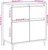 vidaXL Příborník bílý 60x35x70 cm Materiál dřeva Náhled obrázku produktu 8