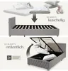 tectake® Polsterbett Sedona in Samtoptik mit Steppmuster Produktbild-Vorschau 6