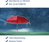 Sturmfester Regenschirm, Rot ,Taschenschirm Produktbild-Vorschau 5