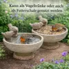 Vogeltränke mit 2 Vögeln auf Sockel Vogel Bad Tränke Garten Produktbild-Vorschau 6