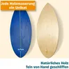 Two balance boards are shown against a light background. One is blue and the other is natural wood. Text overlays describe the product. Produktbild-Vorschau